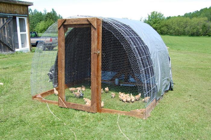 Куриный Трактор. Как сделать, летний переносной домик для цыплят ,своими руками.